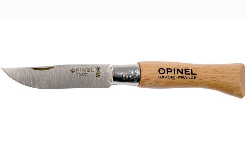 Складной Нож Opinel Stainless steel №4, нержавеющая сталь Sandvik 12C27, бук, 121040