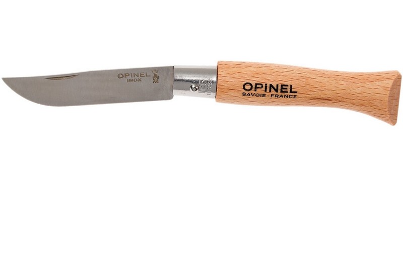 Складной Нож Opinel Stainless steel №5, нержавеющая сталь Sandvik 12C27, бук, 001072