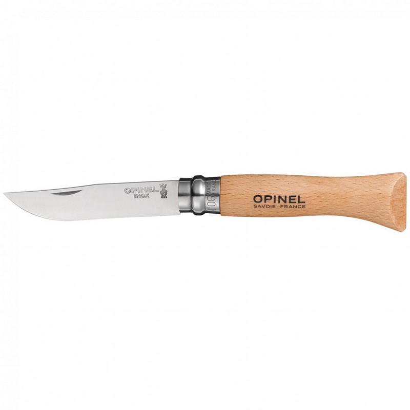 Складной Нож Opinel Stainless steel №6, нержавеющая сталь Sandvik 12C27, бук, 123060