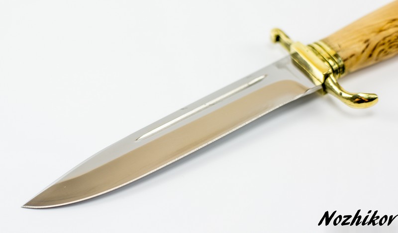 Нож Финка НКВД 95х18, карельская береза
