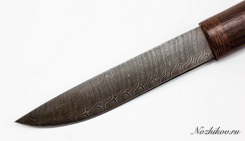 Нож Якутский средний дамаск, венге