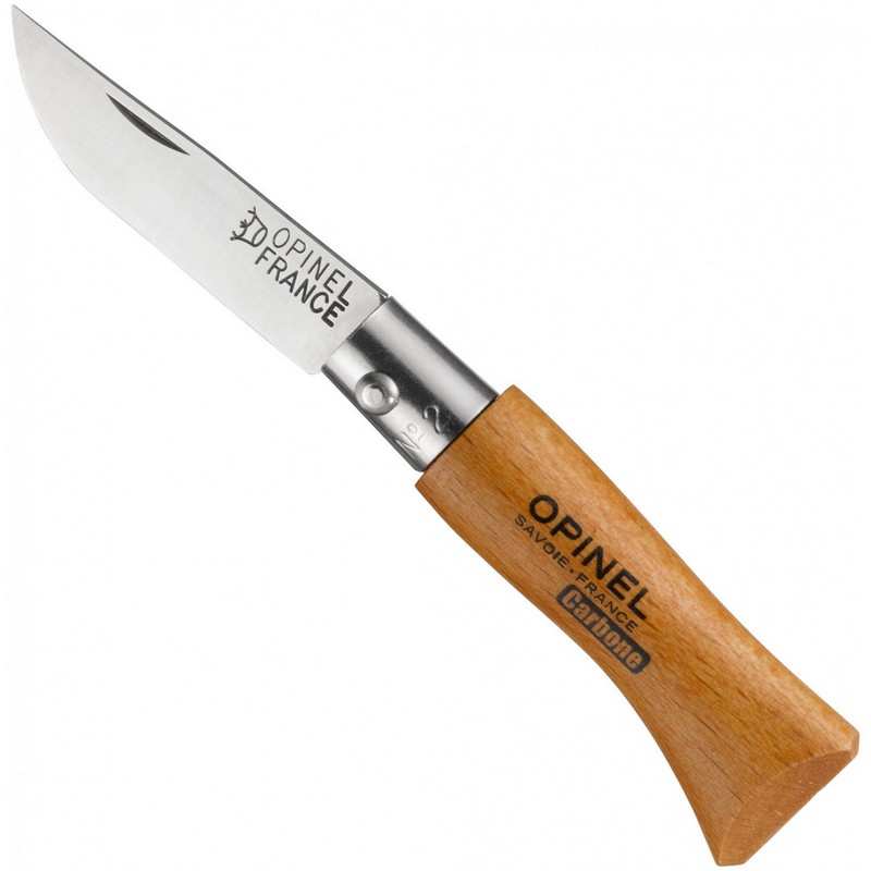 Складной нож Opinel №2, сталь AFNOR XC90 Carbon Steel, рукоять бук, 111020