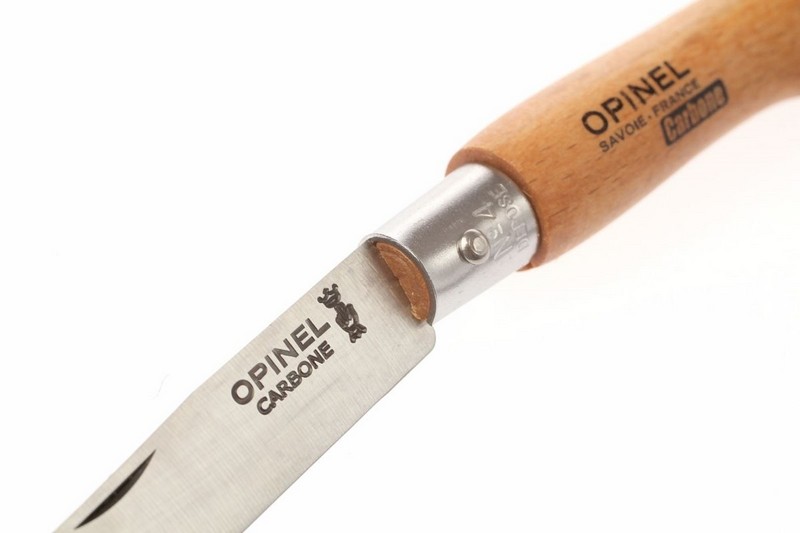 Нож складной Opinel №4 VRN Carbon Tradition, сталь AFNOR XC90 Carbon Steel, рукоять бук, 111040