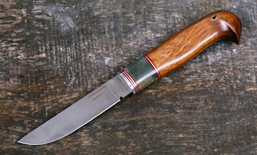 Финский нож Puukko малый сталь кованая D2, рукоять амазакуе