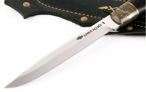 Финский нож Puukko -1 - сталь кованая Х12МФ, рукоять граб, литье