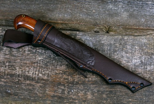 Финский нож Puukko -2 - сталь кованая D2, рукоять амазакуе