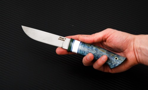 нож Финский малый: сталь Nitrobe77 рукоять стаб. кар. береза