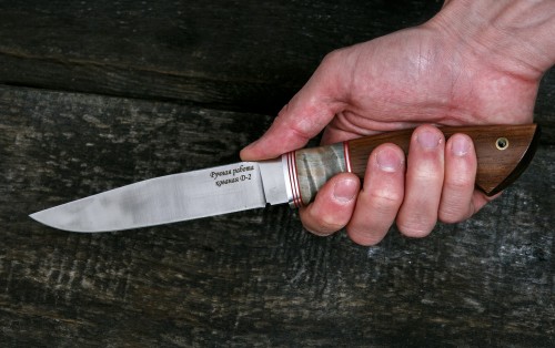 нож Финский малый 1: сталь кованая D2 рукоять амазакуе