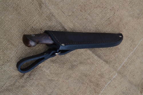 Нож Скинер - сталь PGK, мельхиоровое литьё, G10, корень ореха.